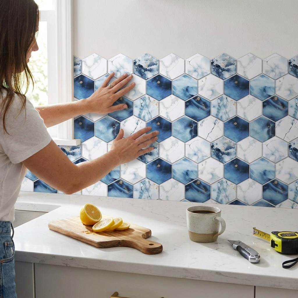 Marble Wall Sticker lifestyle