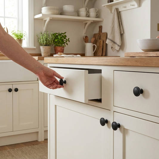 Cabinet Knobs Black 30 lifestyle