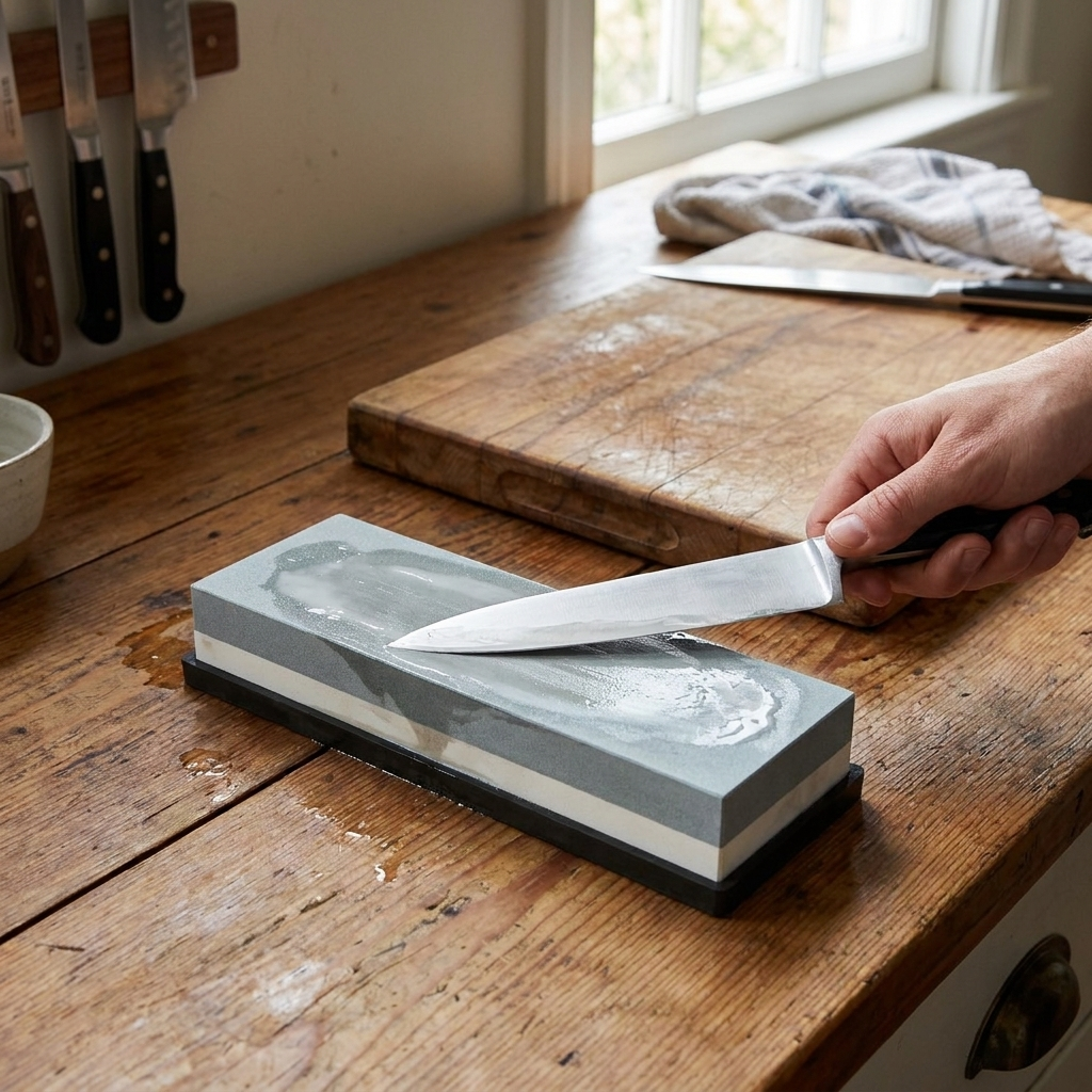 Sharpening Stone 400/1000 lifestyle