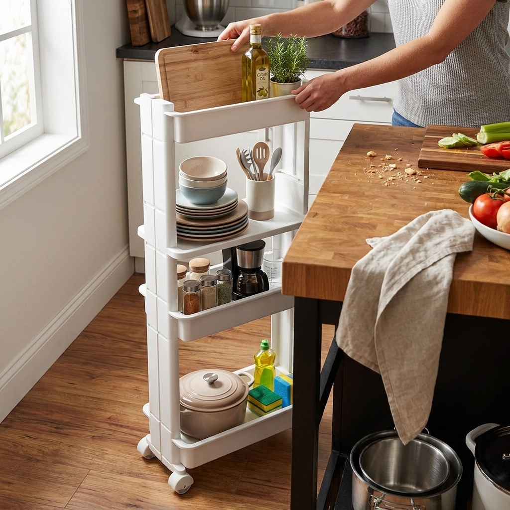4-Tier Rolling Cart lifestyle