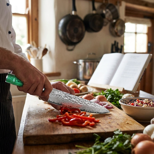 Chef Knife Damascus lifestyle