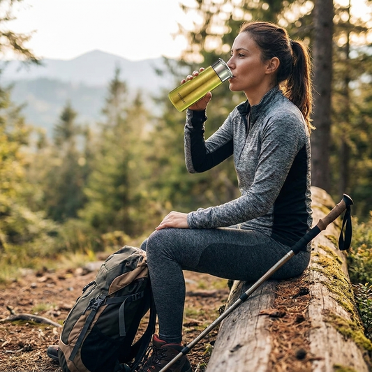 Titanium Travel Bottle lifestyle