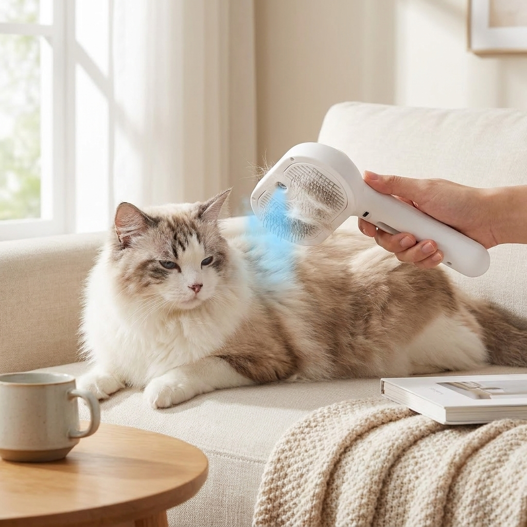 Cat Steam Brush 3in1 lifestyle