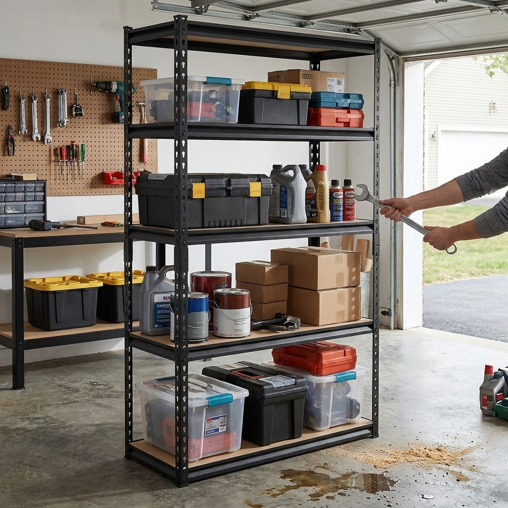 Garage Storage Shelves lifestyle