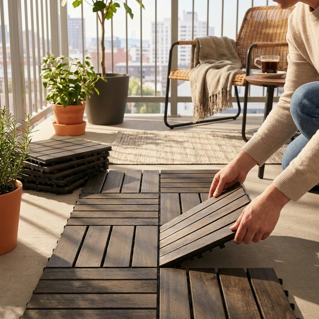 Acacia Deck Tiles lifestyle